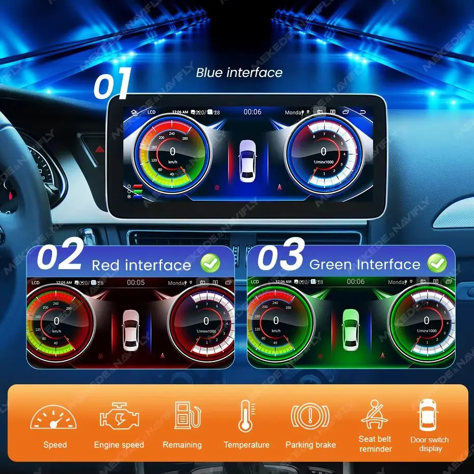 MEKEDE EU Warehouse Android 14 Pantalla táctil de 10.25 pulgadas Inalámbrico CarPlay Android Auto Radio de coche de 8 núcleos 2 Din para Audi A4 A4L B8 A5 2009-2018 Navegación GPS FM Audio Estéreo Reproductor multimedia central Sistema de audio inteligente para coche 4