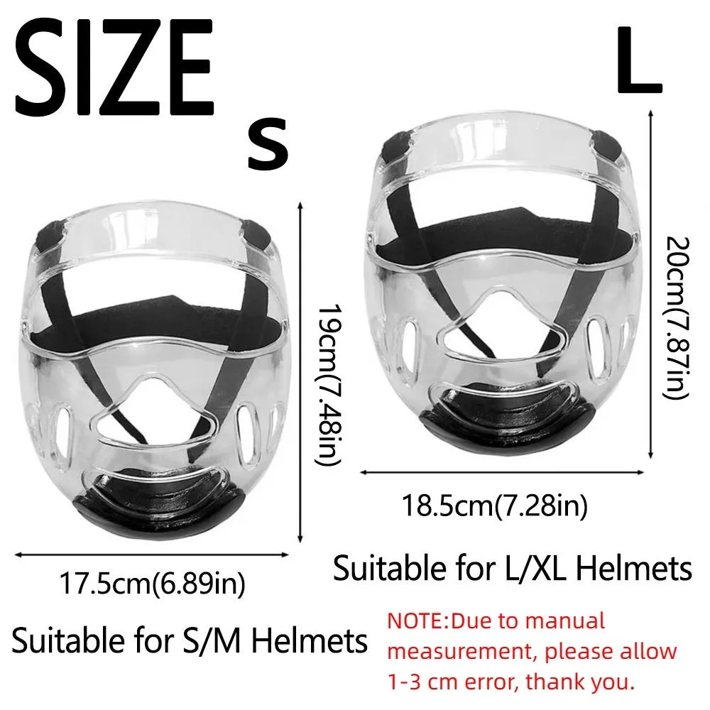 Bouclier facial de Taekwondo respirant, masque de Taekwondo anti-rayures détachable, masque Transparent, casque de Taekwondo léger
