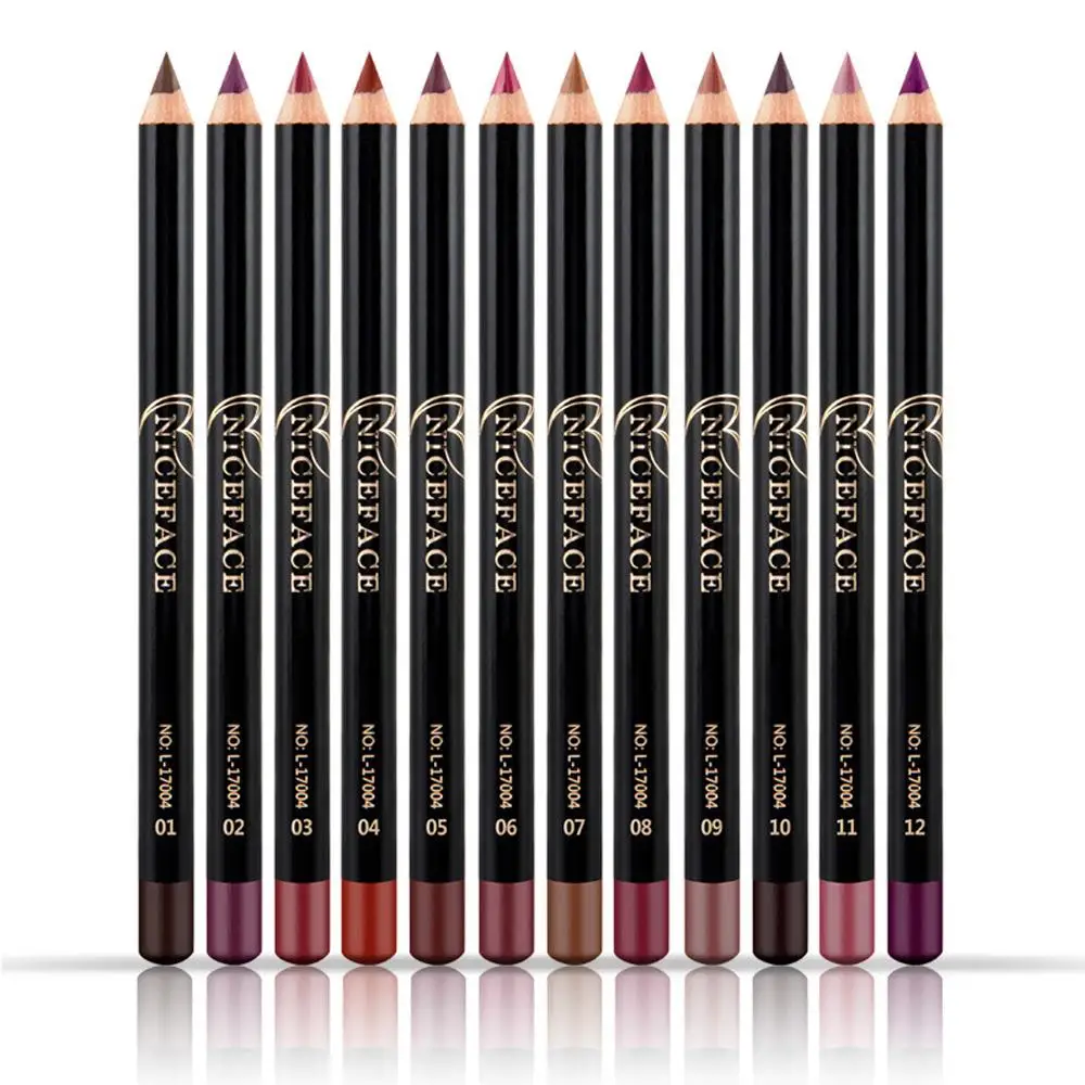 Impermeável hidratante Lip Pencil, Lip Liner Pen, Matte Lipliner, Lip Pencil, Beleza, Ferramentas cosméticas coloridas