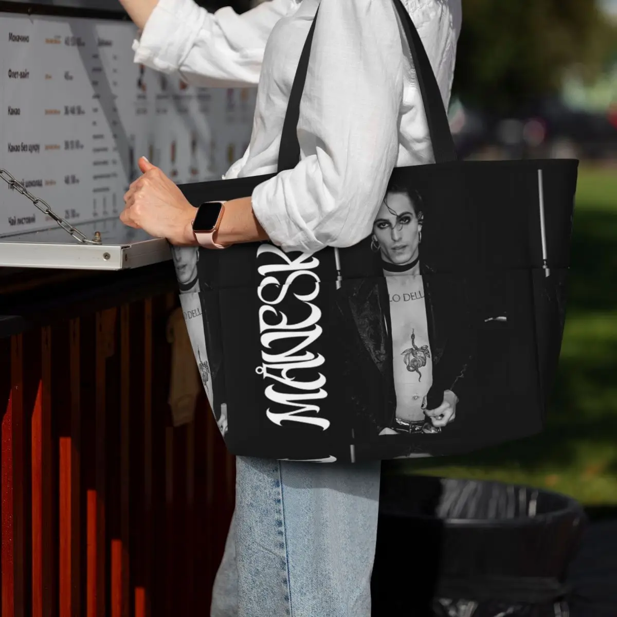 

Пляжная большая сумка Damiano David Maneskin, спортивная сумка для занятий йогой, большая большая сумка, женская дорожная сумка, сумка для фитнеса