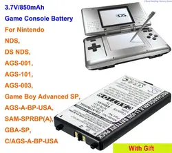 CS  3.7V 850mAh Game Console Battery NTR-001, NTR-003 BT-M12 for Nintendo NDS,DS NDS,AGS-001,AGS-101,AGS-003,GBA-SP,SAM-SPRBP(A)
