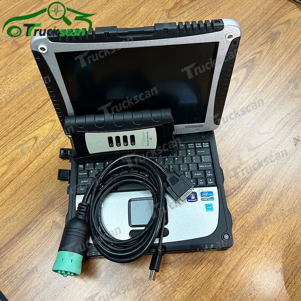 

V5.3 Agriculture Construction Electronic Data Link For EDL V3 Diagnostic Kit Service Advisor FOR EDL V3 Scanner Tool+CF19 Laptop