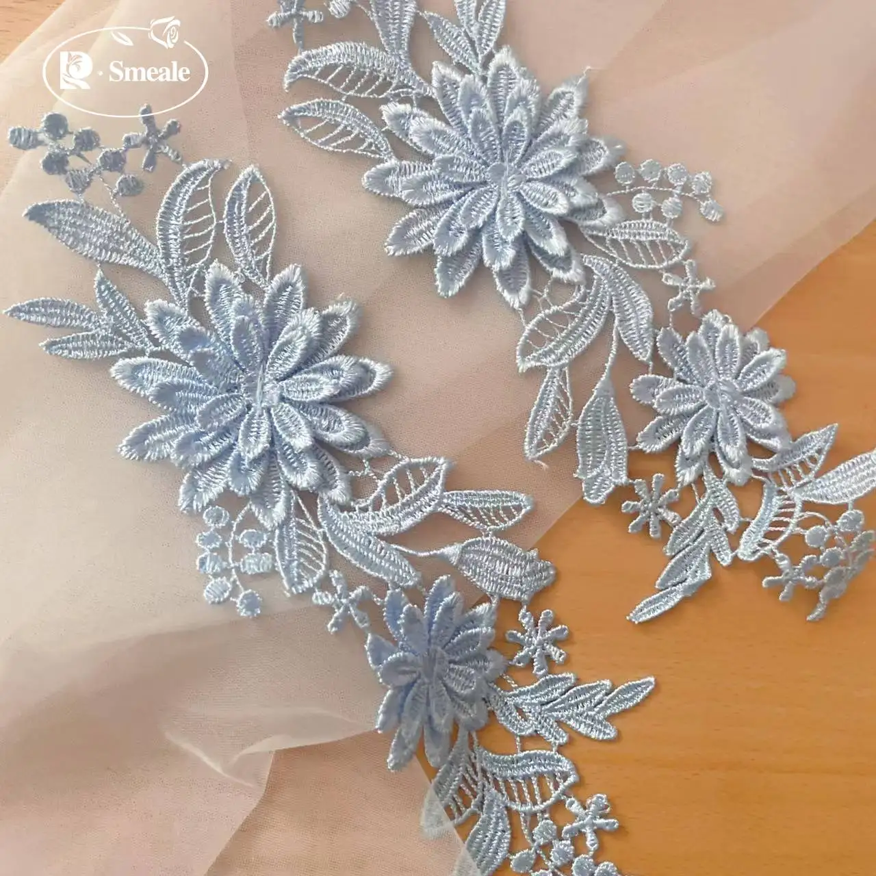 10 Stück/Lot Lösliche Exquisite Spitzenblume DIY Brauttiara Hochzeitsschuhe Hochzeitskleid Dekorationsmaterialien RS803-2 – Detail 15