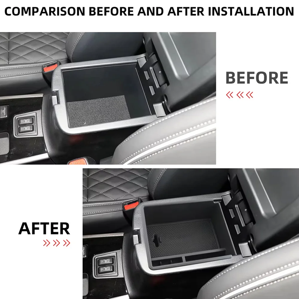 For Mitsubishi Outlander 2019 2020 2021 2022 2023 ABS Car Armrest Storage Box Central Console Organizer Tray Auto Accessories