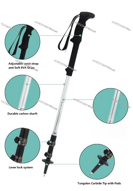 High-standard, eco-friendly, high-quality carbon fiber trekking poles, hiking walking sticks