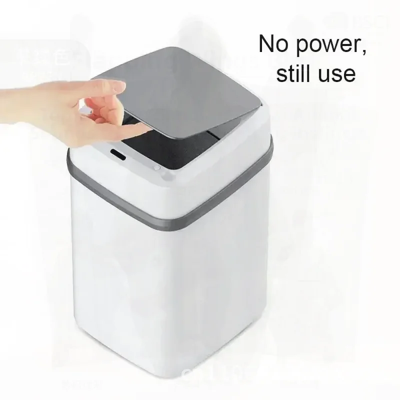 

Smart Kitchen Trash Can 13L Touch Bathroom Toilet Waste Bin Dustbin Garbage Bucket for Kitchen And Bathroom