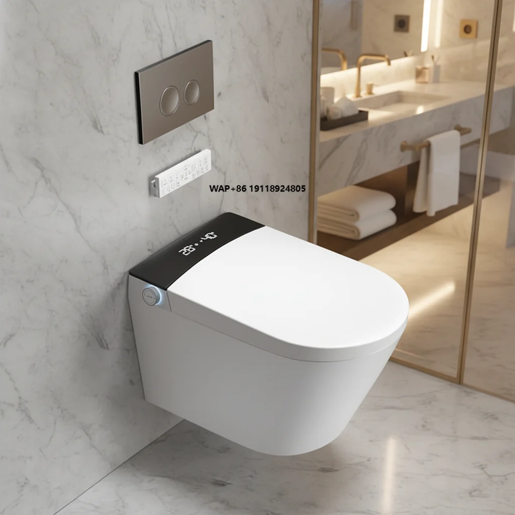 Family Bathroom Bidet - Heated Seat Automatic Flush Rear Washing Remote Control Smart Toilet
