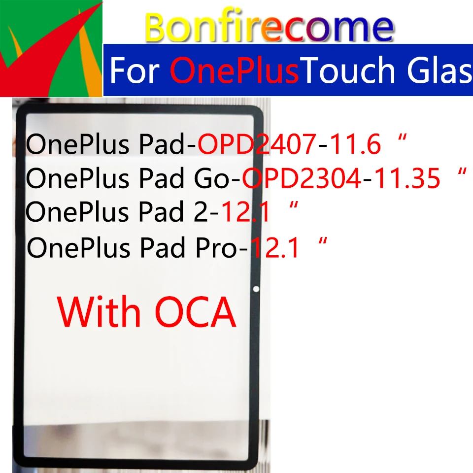 For Oneplus Pad Go Pro Touch Screen Panel Tablet Front Outer LCD Glass Lens For Pad 2 With OCA Replacement