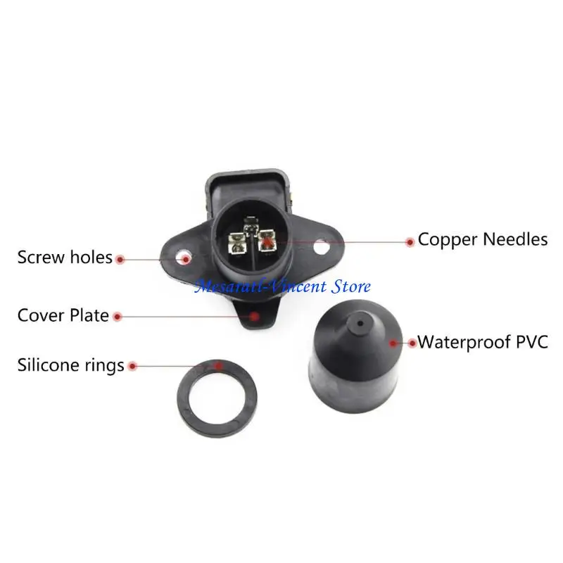A70F Efficient 3-Pin Tractor Socket 12V Ensures Reliable Truck-Trailer