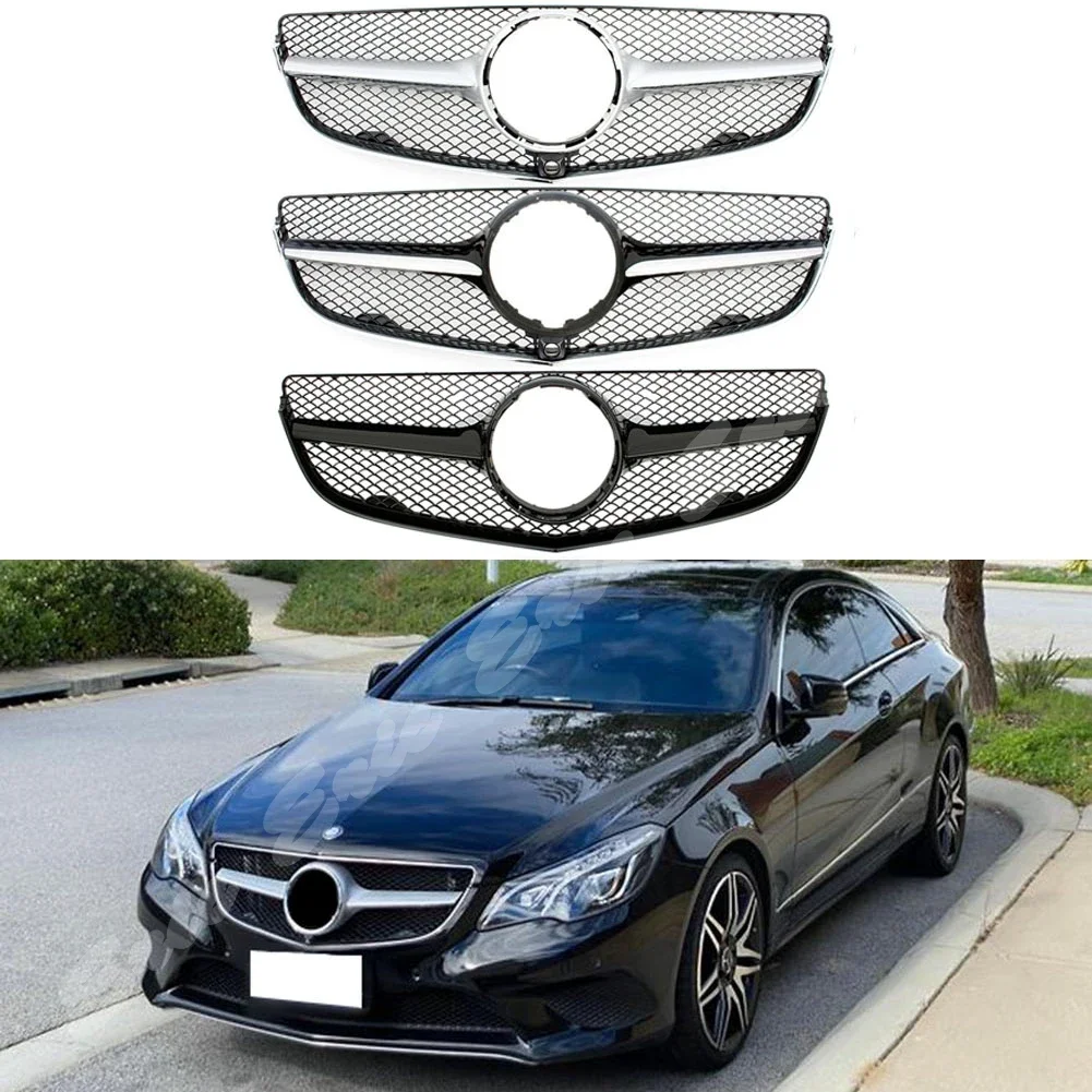 

Front Racing Facelift Upper Radiator Bumper Grilles For Mercedes Benz W207 E200 E220 E300 Coupe 2014 2015 2016 OE Style