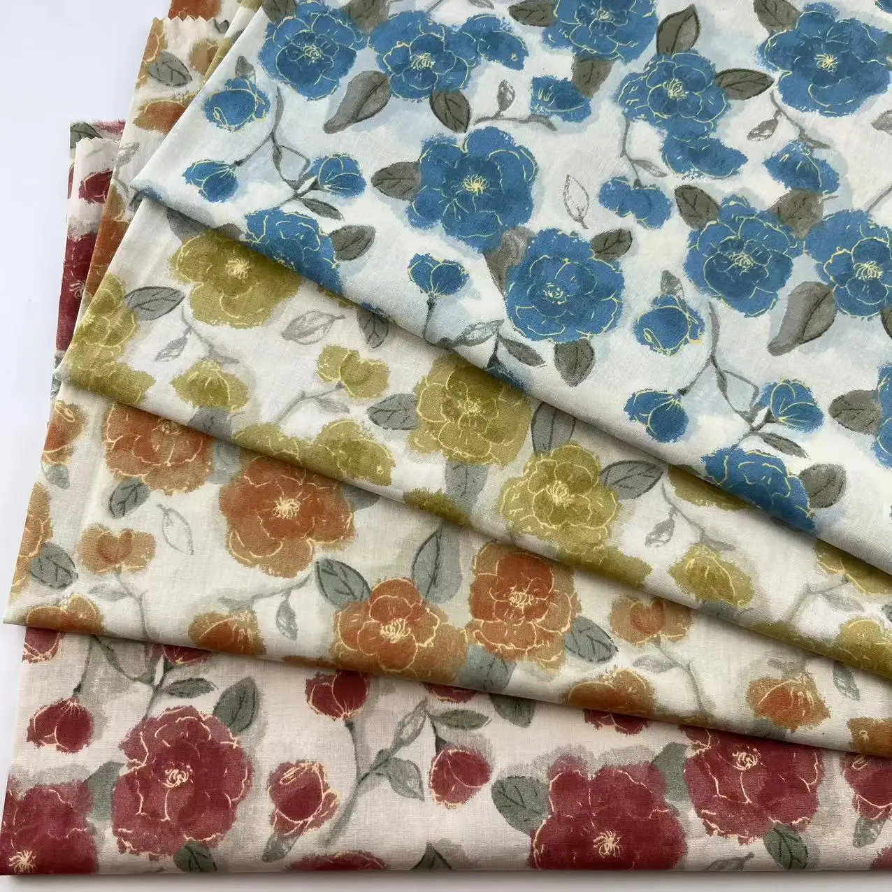 

Premium 4-Color Printed Pure Cotton Fabric, Durable & Skin-Friendly For Sewing Dresses, Handbags, Creative Diy Craft Projects