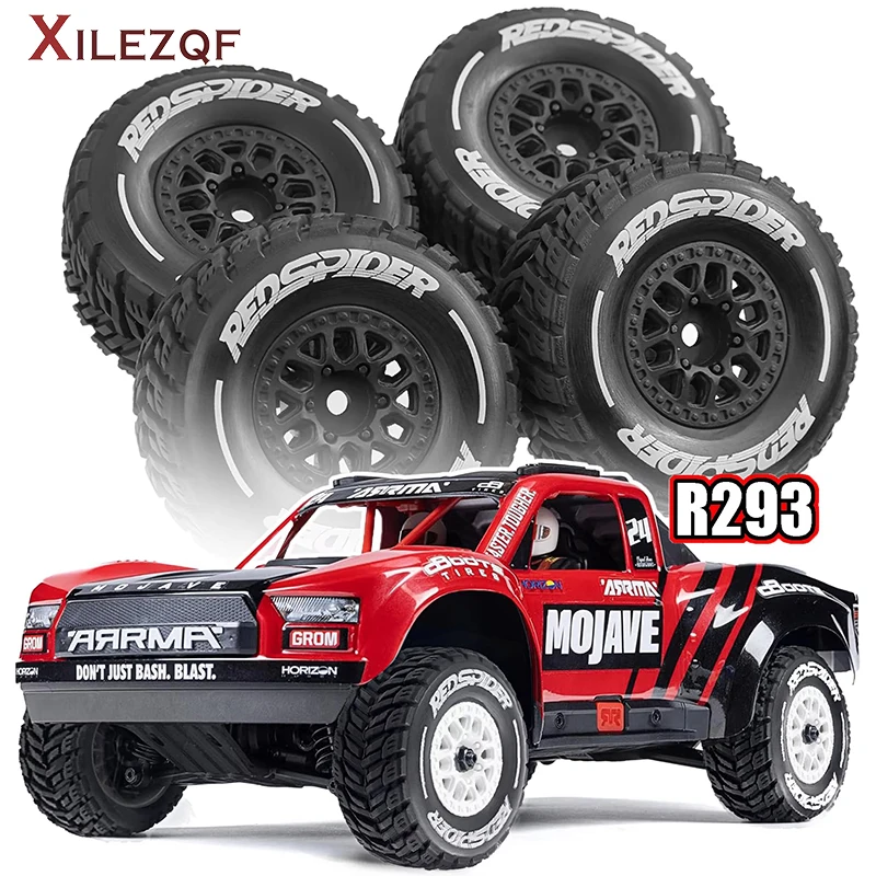 XILEZQF 4PCS Tires Wheels for 1/14 Mini Mojave Grom Short Truck RC Car Upgrade Part Accessory Durable Racing New