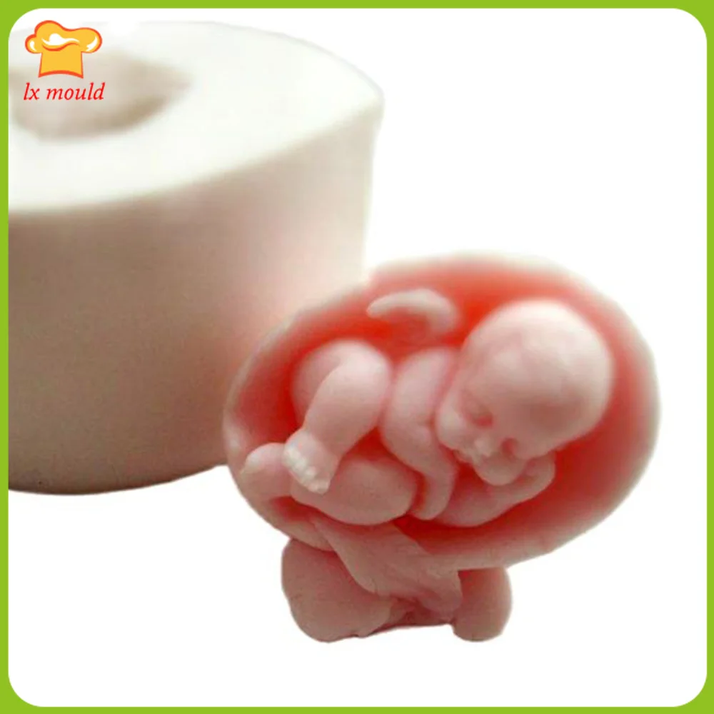 

LXYY Baby Eggs Soap Silicone Mold 3D Baby Chocolate Resin Clay Molds Chicken Shell Doll Candle Mould