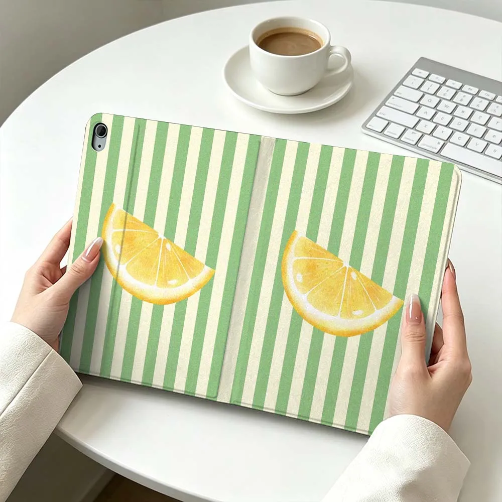 Art Lemon Vertical Gift For iPad Pro Air Mini 2 3 4 5 6 7 6th 7th 10th 11th 10.2 9.7 10.5 11 Foldable Tablet Case