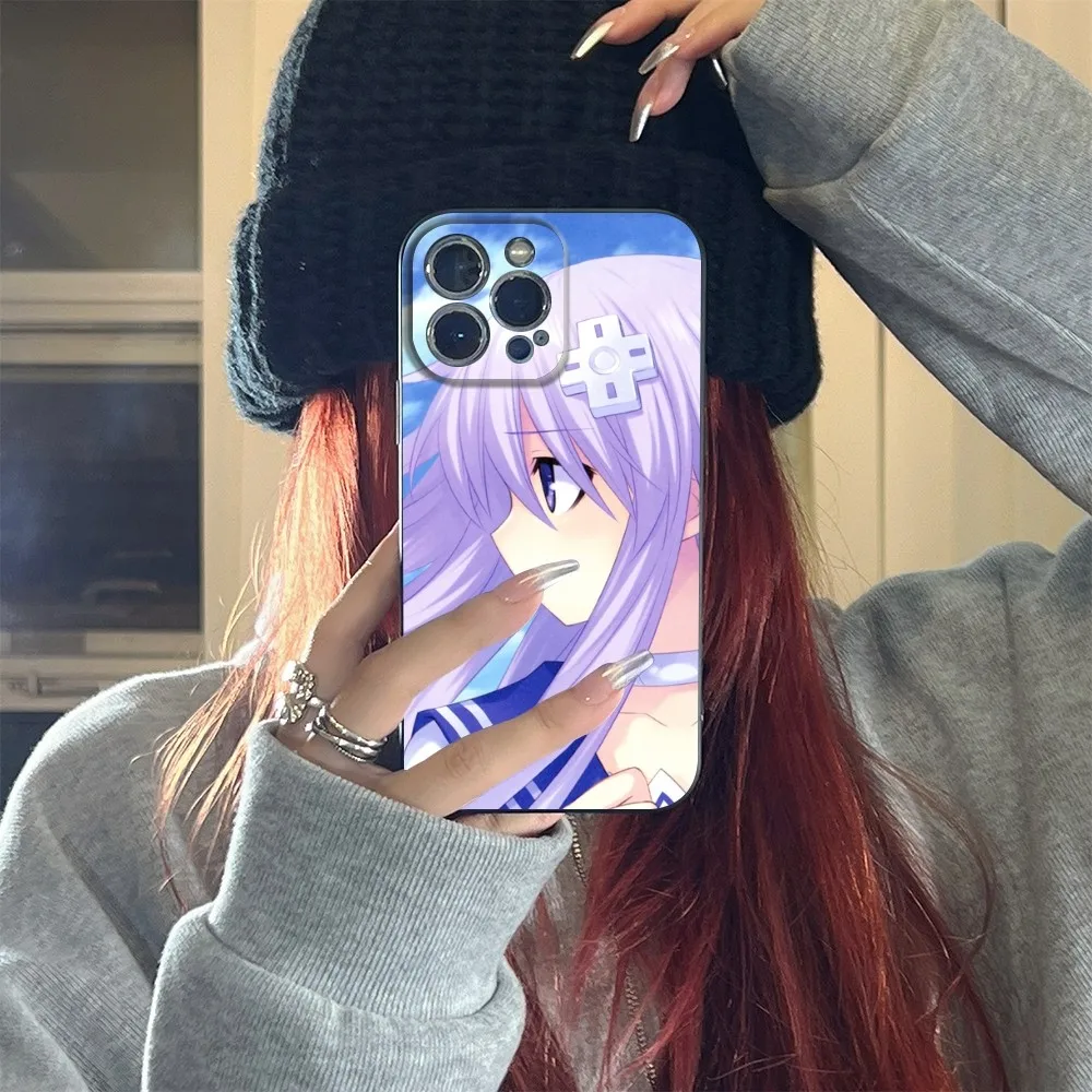 Funda de teléfono Hyperdimension Neptunia, fundas negras para IPhone 15, 14, 11, 12 Pro, 8, 7, 15 Plus, 13 Pro MAX, XR, XS, MINI SE, 2020