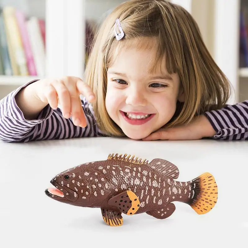 Sealife Model Simulation Grouper Marine Animals Action Model Toy Animal Figurine Cognitive Educational Toy For Children