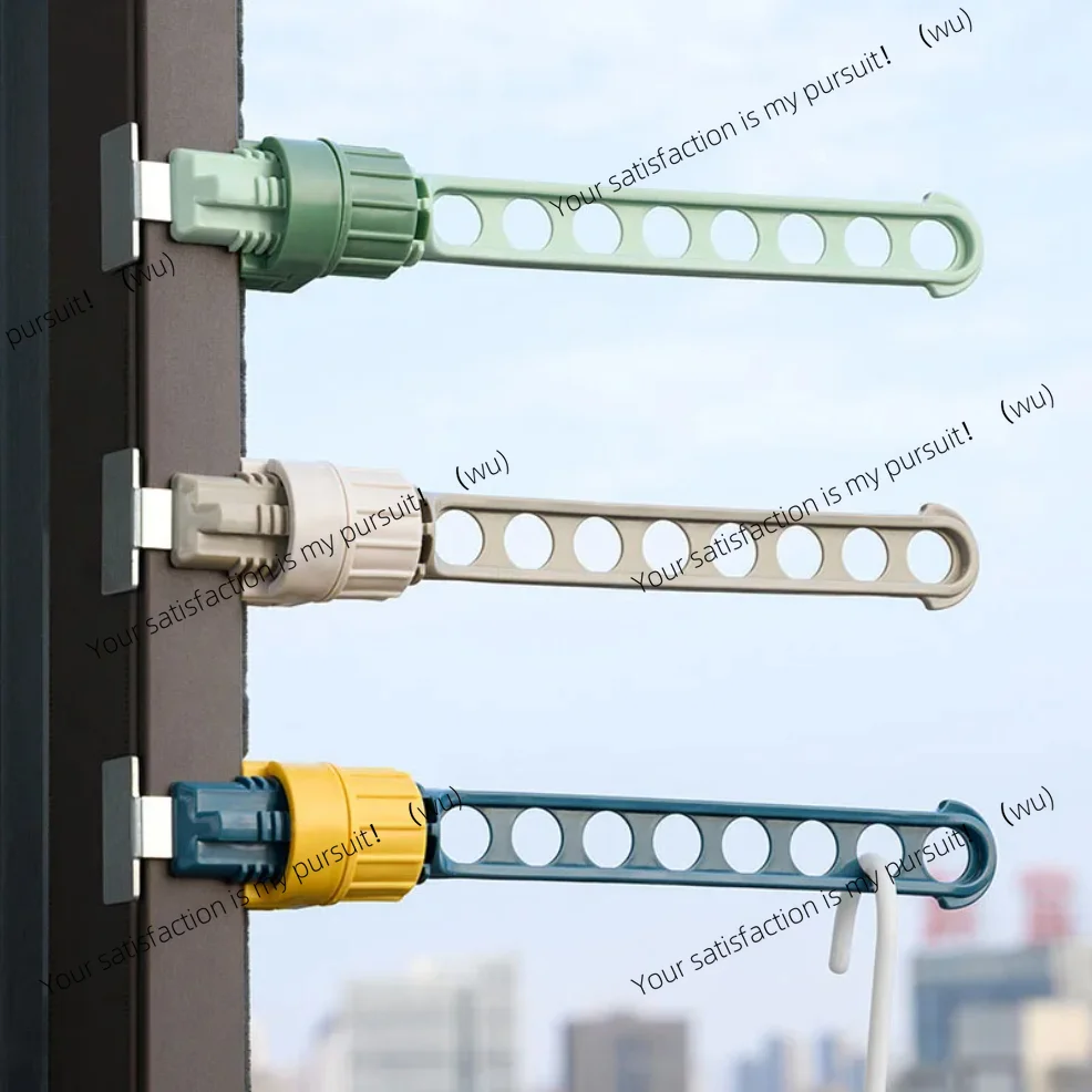 Hangers with window frames, portable lanyards, indoor window clotheslines, household hangers