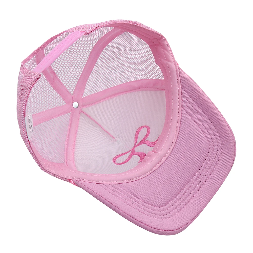 Bow Trucker Hat Woman Embroidery Cute Baseball Cap Pool Party Beach Mesh Hat Casual sponge hat