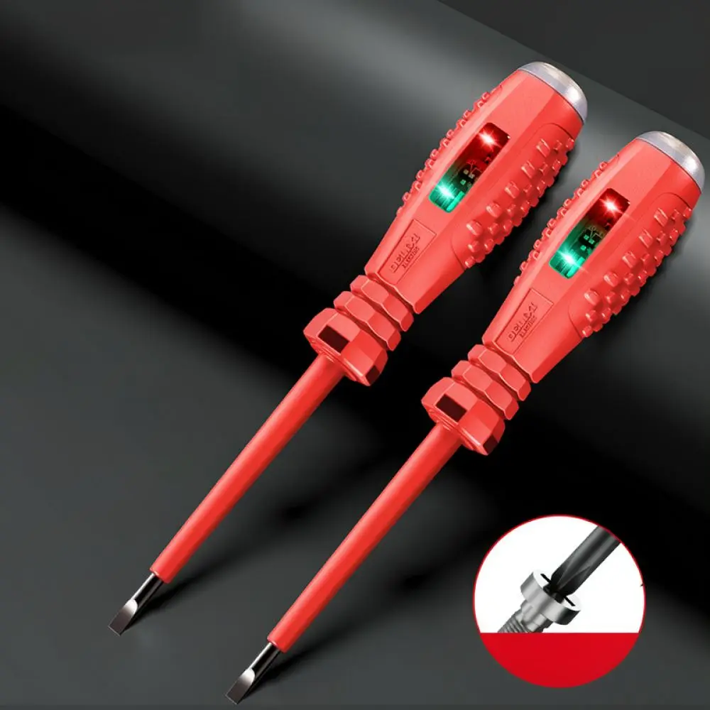 For For Delixi Electric Electrical Maintenance Tool Voltage Test Pen Non Contact Circuit Detector Slotted Cross Screwdriver