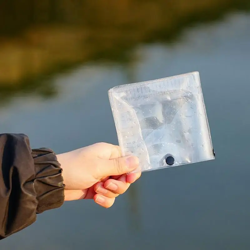 new PVC Clear Fish Bags Outdoor Lure Fishing Bag  Convenient Snap Design, Clear UV Scale, Folding Observation Pack