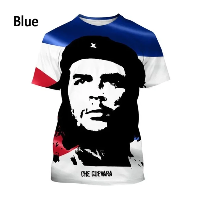 Ernesto Guevara Memorials T-shirt Vintage 3D El Che Guevara Printed T Shirts For Men Clothing Fashion Tops Tee Streetwear Tshirt
