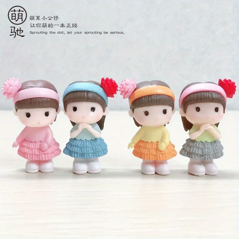 4 unids/set Mini figuritas decoración en miniatura modelo humano para adornos de jardín para el hogar regalo del Día de San Valentín
