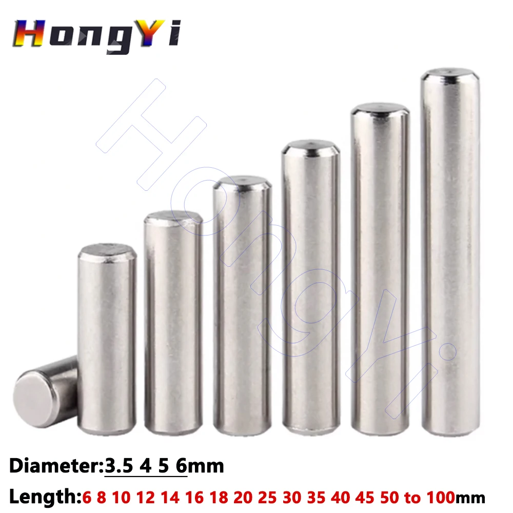 Ø3.5 4 5 6mm Cylindrical Pin Locating Dowel Pin 304 Stainless Steel Fixed Shaft Solid Rod Length 6 8 10 12 14 16 18mm to 100mm