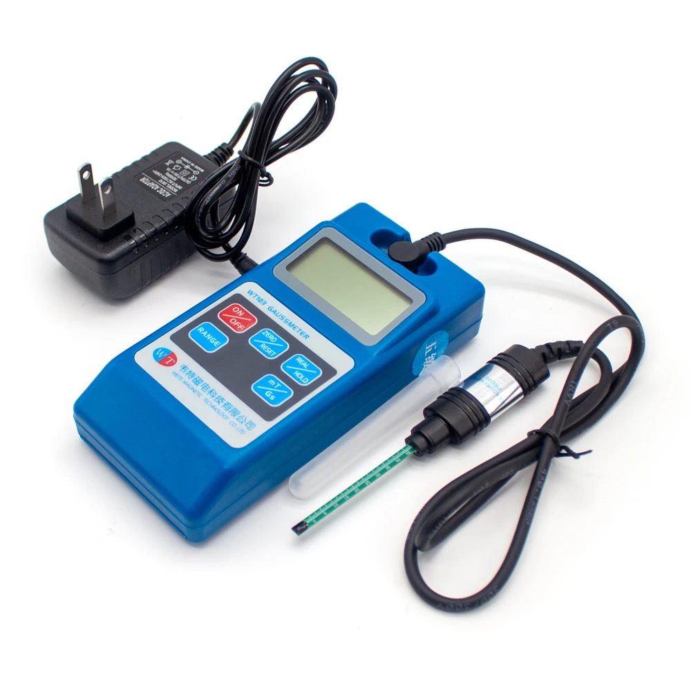 WT103 Digital Tesla Meter Permanent Magnet Material Surface Magnetic Field Tester GS/MT High Precision Magnetic Force 0.01MT