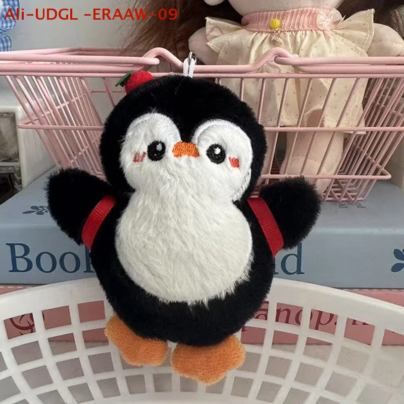 Charmanter Weicher Plüsch-Pinguin Schlüsselanhänger; Rucksack Cartoon-Deko; Gefüllter Puppen-Anhänger; Autoschlüsselring; Entzückendes Kinder-Taschen-Geschenk.