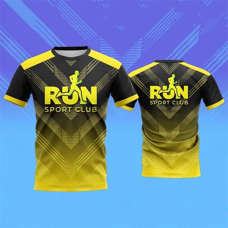 

Men's Clothing Fashion Running Sports T Shirt Summer Quick Dry Outdoor Fitness 3D Print Tops Casual Short Sleeve Tracksuit Tees
