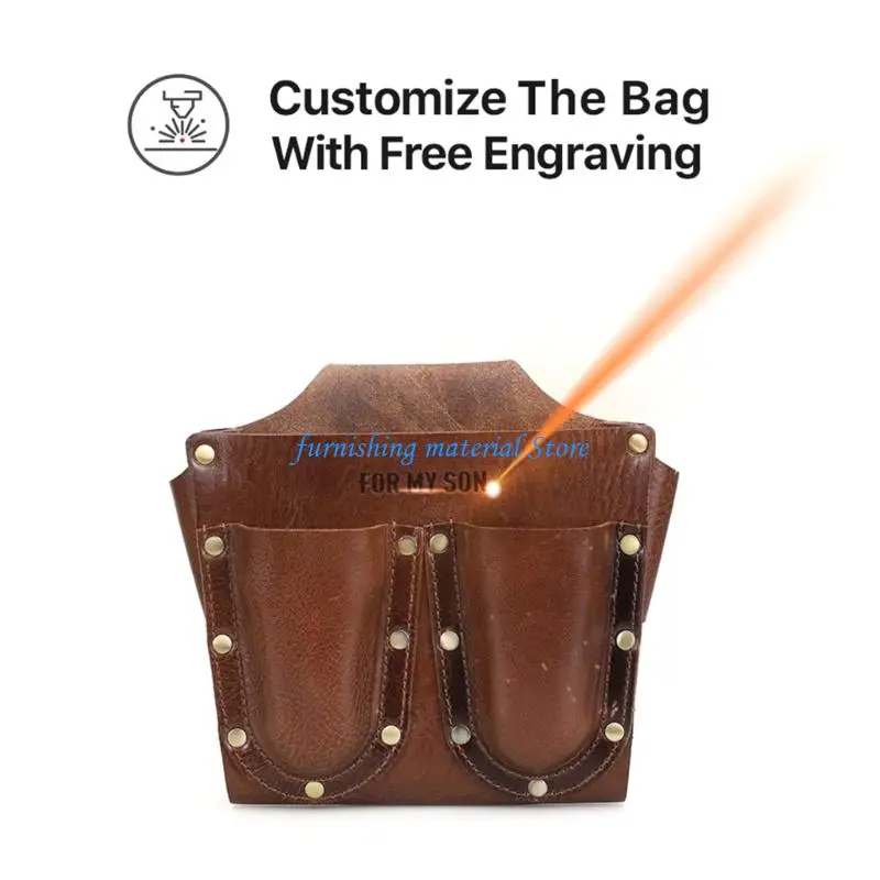 Y5GD Tool Waist Pack Belt Holder PU Leather Tool Holder Electrician Waist Pocket