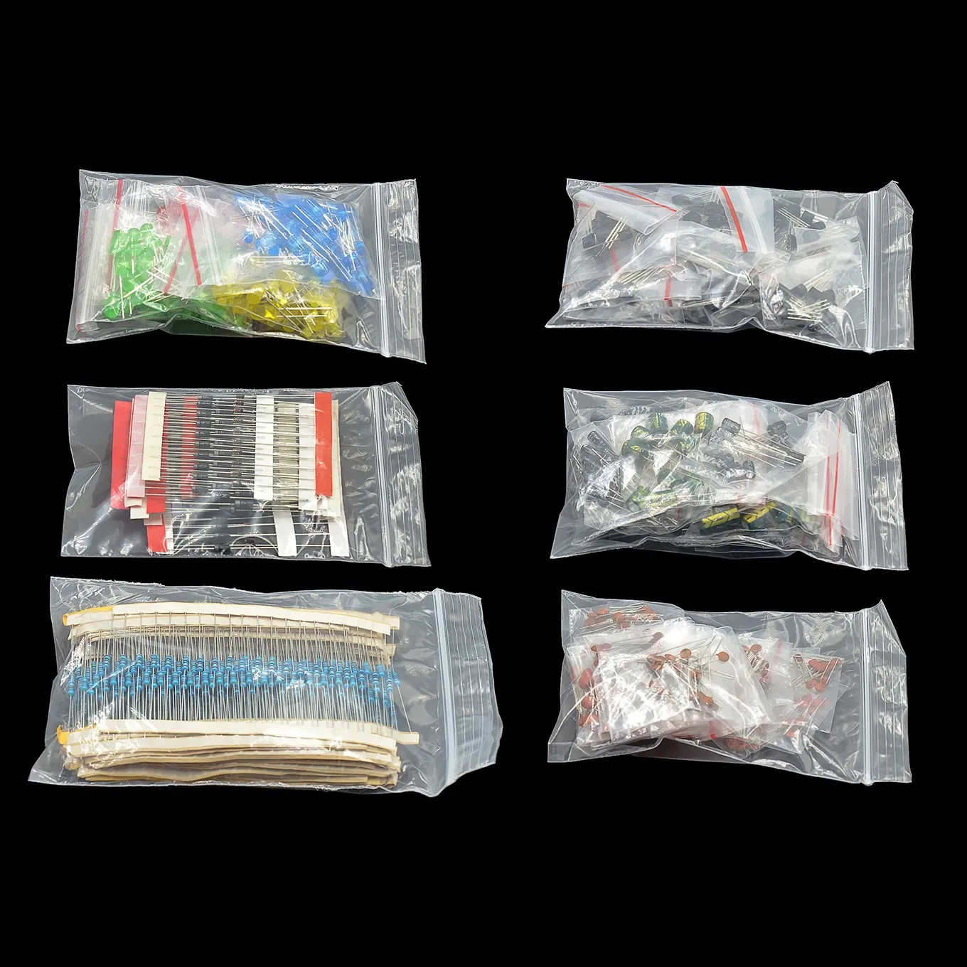 Electronic components Kits Metal film Resistor assortment kit led diodes electrolytic Capacitor Ceramic set transistor Pack diy