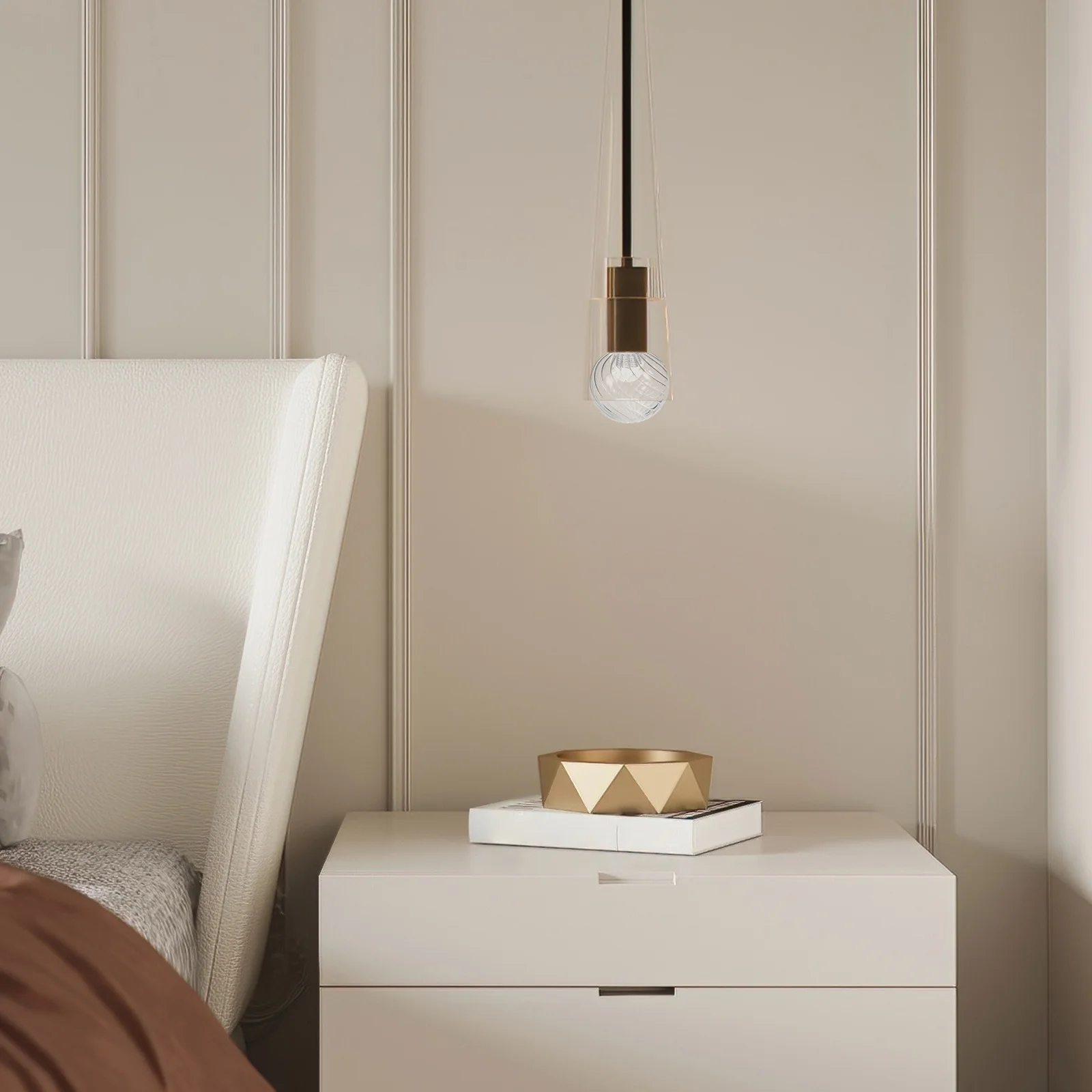 

2Pcs Glass Globe Lamp Shade Ball Pendant Light Shade Replacement Hanging Lamp Cover for Ceiling Fixture