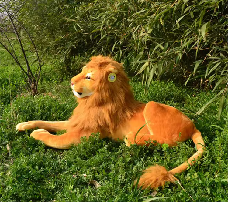 [מצחיק] גדול 85cm האריה מלך למבוגרים סימבה ממולאת בפלאש בובת צעצוע סימולציה בעלי החיים נוטה האריה דגם ילדים ילד מתנה הטובה ביותר