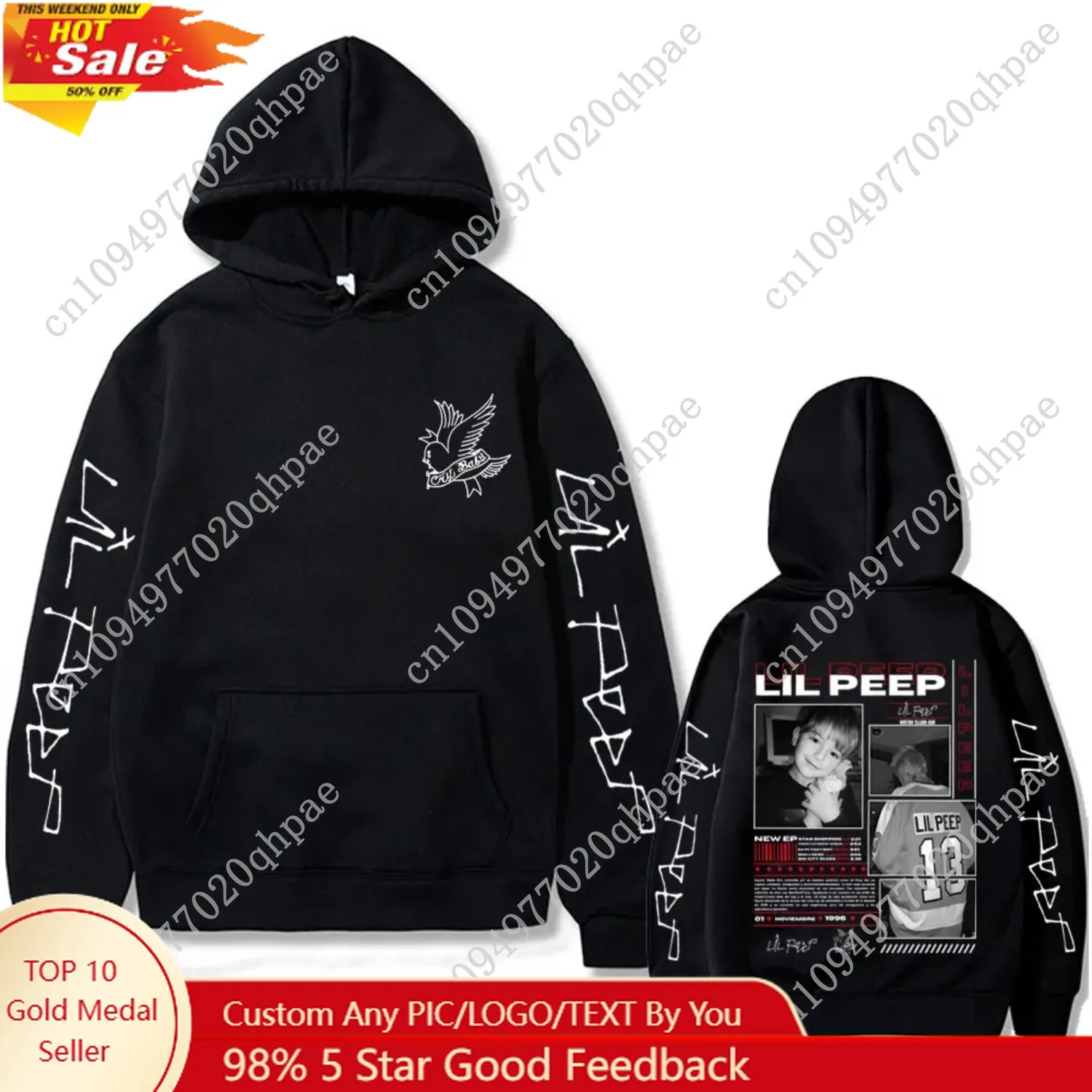 

Rapper Lil Peep Hell Boy Crybaby 2025 Hoodie Men Women Casual Vintage Sweatshirts Men's Clothing Hip Hop Fashion Hooded Pullover