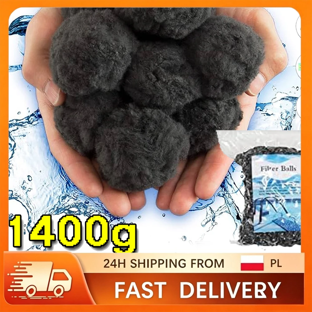 Boules filtrantes en fibre pour piscine portable 1400g, média filtrant haute efficacité, remplacement direct pour 50KG de sable de quartz filtrant, boules filtrantes pour le nettoyage de piscine
