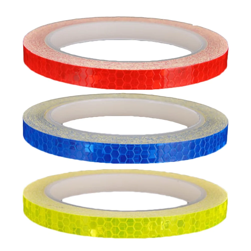 

3 Pcs Luminous Reflective Tape for Bikes Stickers in Dark Waterproof Safety Warning DIY Decals Green Color