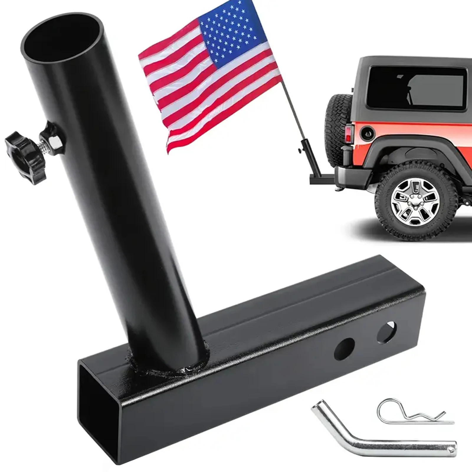 

Universal Hitch Mount Multi-Purpose Car Mount Flagpole Bracket Iron Exterior Rear Trunk Trailer Hook For SUV RV Pickup Car Truck