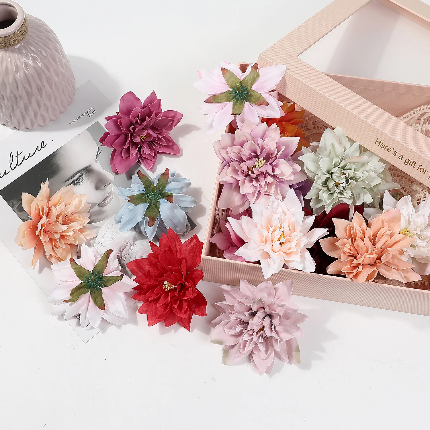 5/10 Stücke 10 cm Künstliche Pfingstrose Blumen Köpfe Pflanzen Gefälschte Blume Wände Party Weihnachten Home Decor Fotografie Hochzeit Dekoration – Detail 8