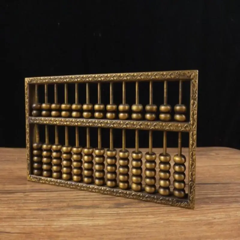 Song Dynasty pure copper abacus made of refined copper, solid handmade, 24 cm long