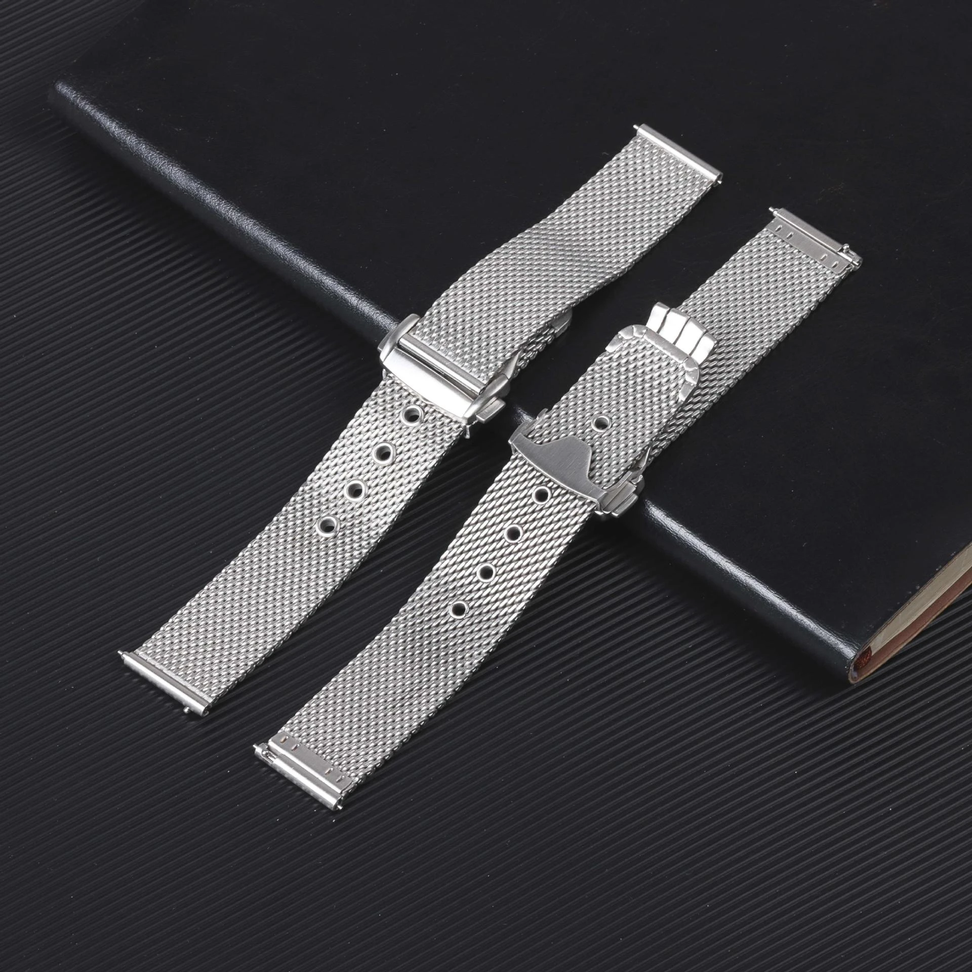 

20mm 22mm Fit For Omega Seamaster 007 Watch Band With Double-Press Butterfly Clasp Quick-Release Stainless Steel Bracelet
