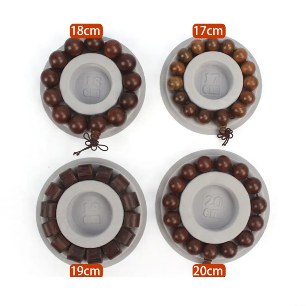 Round Design Craft Accessories Jewelry Making Organizer Bracelet  Beading Grey Flocked Bead Jewelry Tray