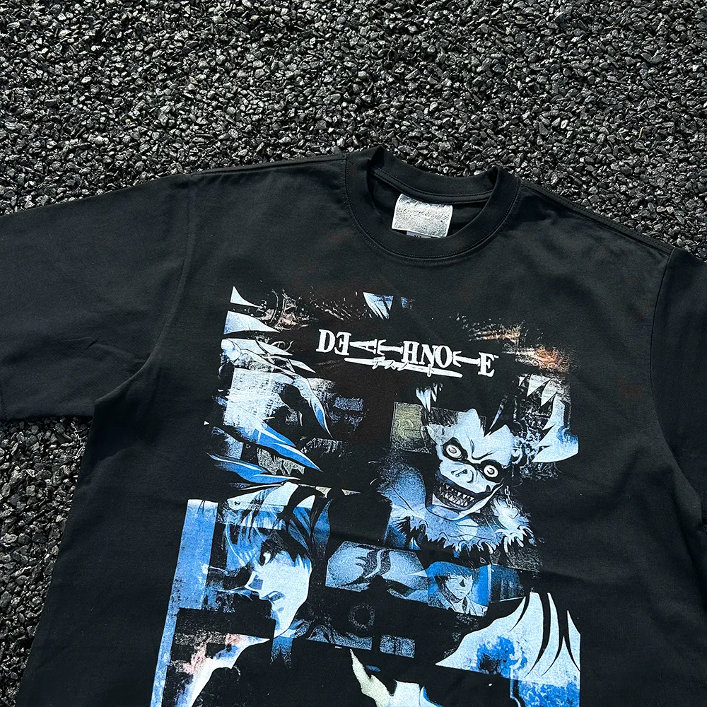 Death Note T-Shirt Short Sleeve Cotton Polyester Blend round Neck Casual Summer Top Quality Assurance Wang's Ten Year Old Store