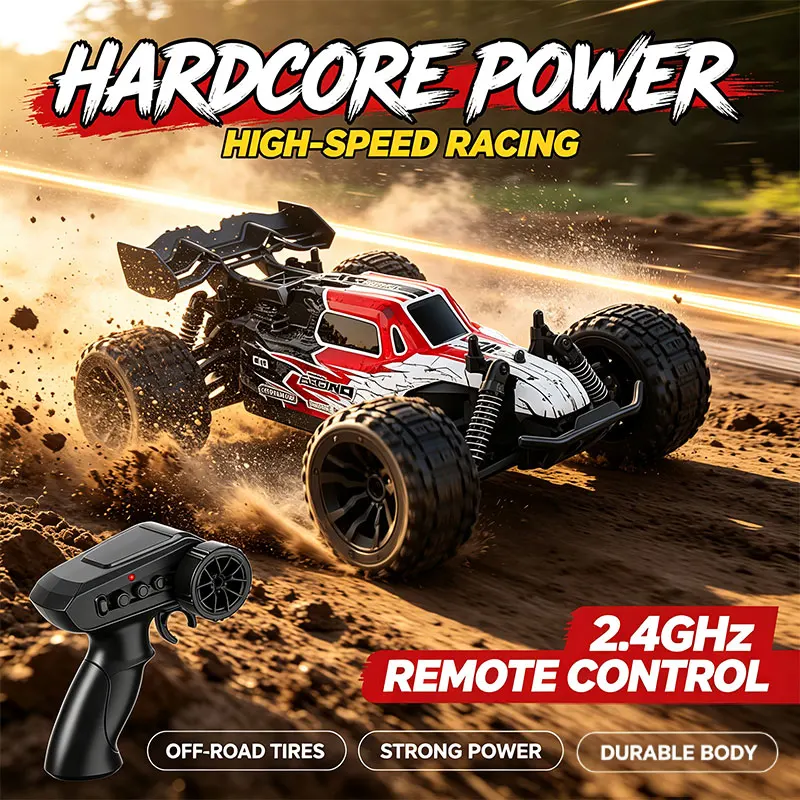 RC Car 20KM/H High Speed 4WD Off-Road Monster Truck 2.4GHz Remote Control Hobby Grade Vehicle for Adults Kids All Terrain Racing