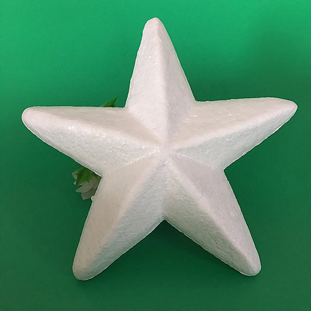 24 ชิ้น DIY Craft Star โฟมเครื่องประดับต้นคริสต์มาสความหนาแน่นสูงเรียบพื้นผิว Handmade Party อุปกรณ์ตกแต่ง Xmas