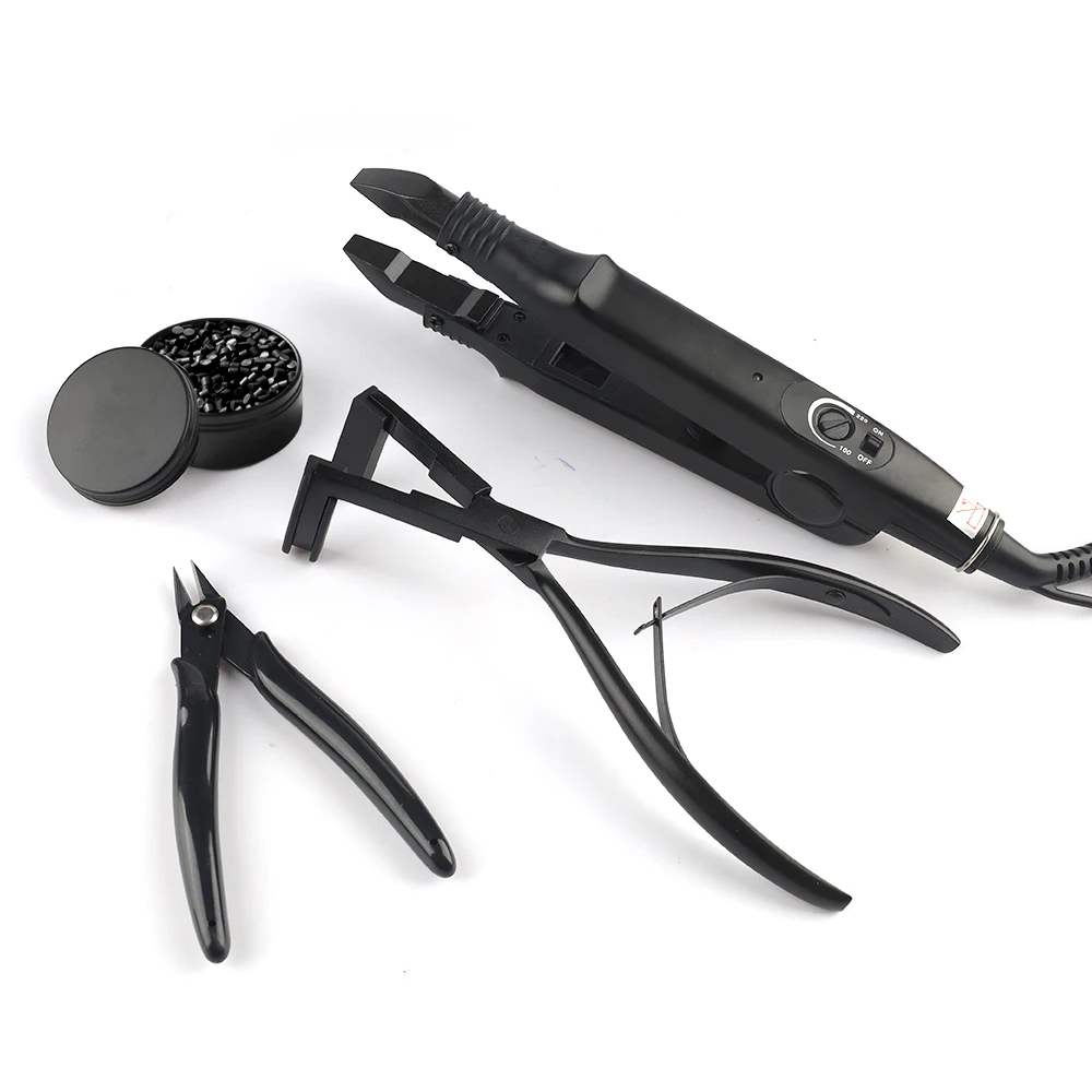 ARLANY Pre-bonded Keratin Extensions Tool Kit Hair Connector Sealing Hair Pliers Bonding Cutter Italian Keratin Glue Beads