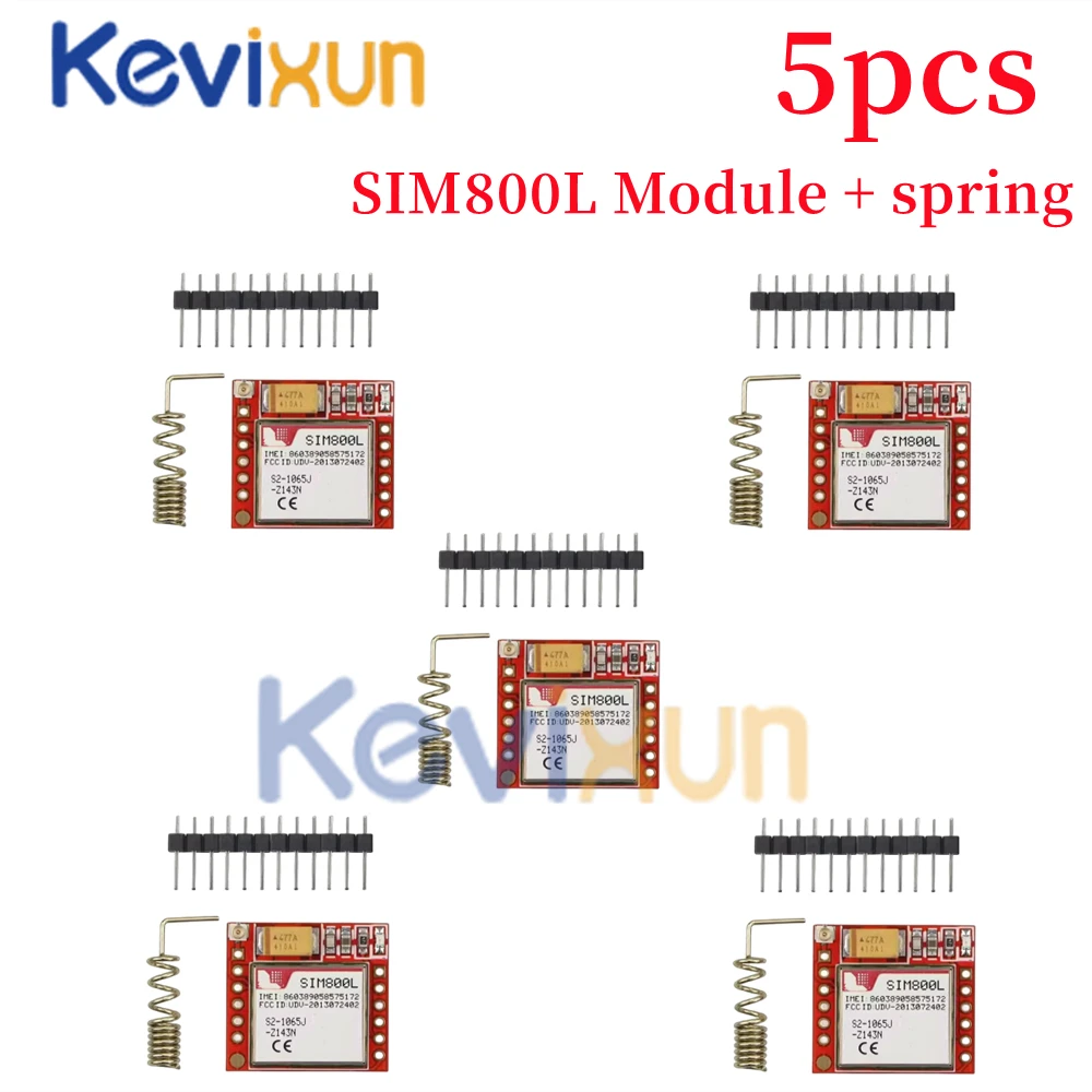 1-10 pz/più piccolo SIM800L GPRS modulo GSM Kit scheda MicroSIM Core BOard Quad-band TTL porta seriale con l\'antenna