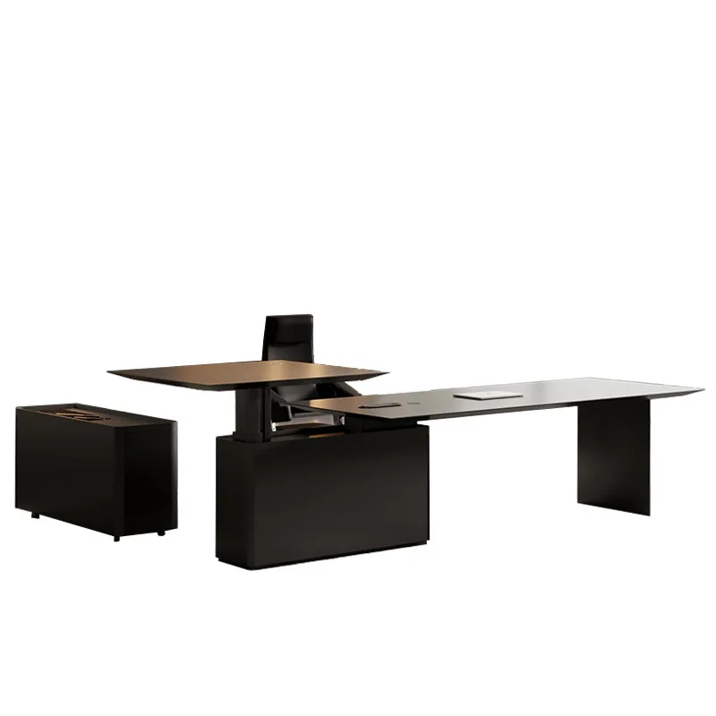 

Комбинация офисного стола и стула с электрическим подъемником, офисного стола и стула