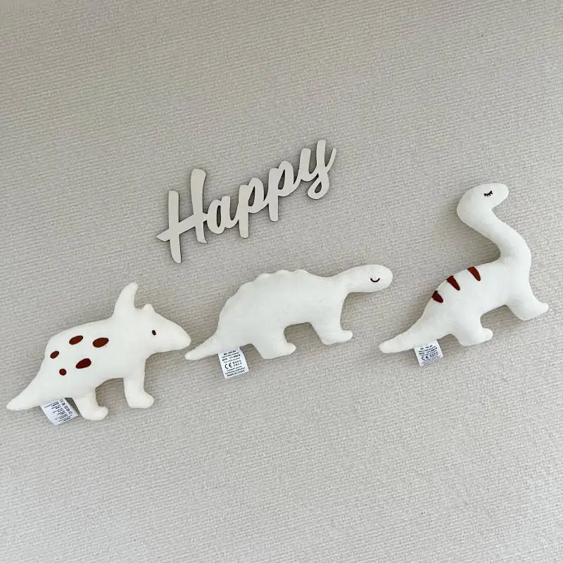 ทารกแรกเกิดหุ่นมือตุ๊กตาไดโนเสาร์เด็กสามารถเคี้ยวของเล่นไดโนเสาร์อาณาจักรผ้าฝ้าย PP ของขวัญเด็กที่มาพร้อมกับความปลอดภัย