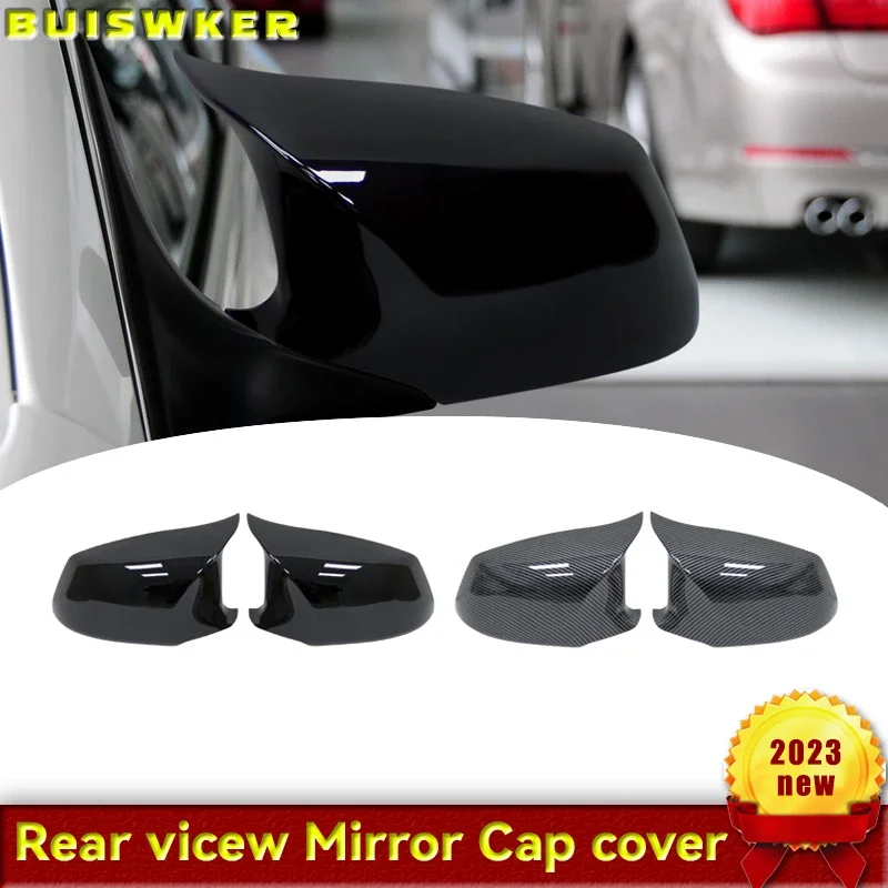 For BMW 5 6 7 Series F10 F11 F18 GT 5GT F07 F06 F12 F13 LCL RearView Caps Side Wing Mirror Cover Black Carbon Look